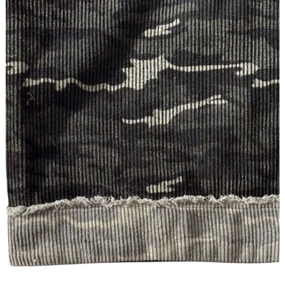 POL Camouflage Print Wide Leg Black Gray Corduroy Pants Women's Size Small - Picture 14 of 16